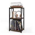 3-Tier Record Player Stand with Vinyl Record Storage and Adjustable Feet