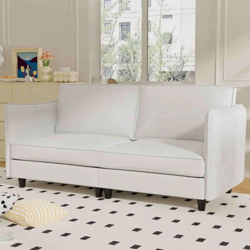 74-Inch Mid-Century Modern Loveseat Sofa for Small Spaces
