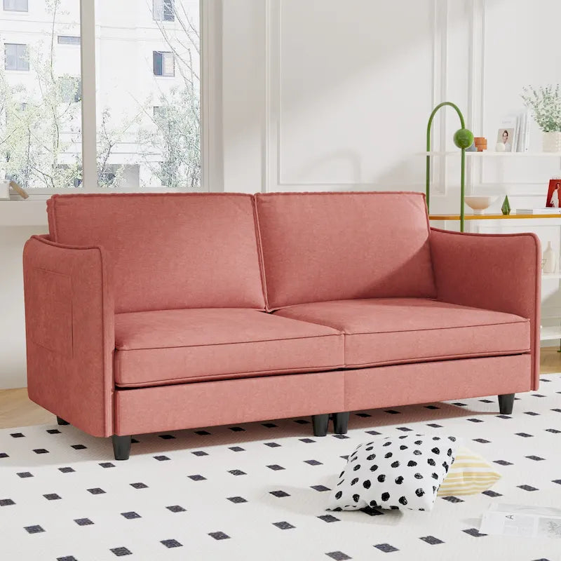 74-Inch Mid-Century Modern Loveseat Sofa for Small Spaces