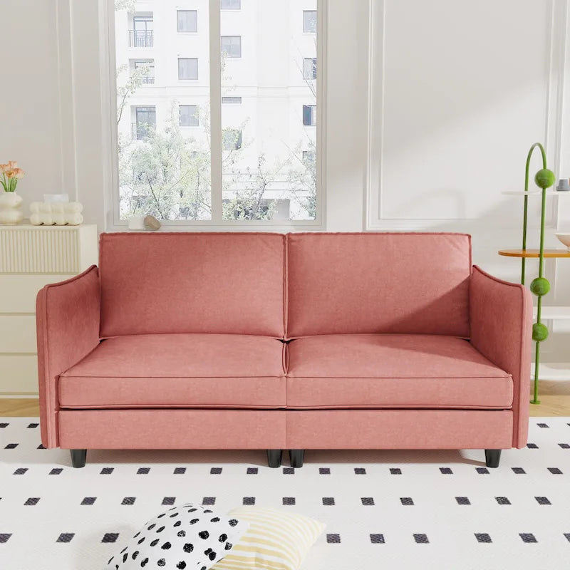 74-Inch Mid-Century Modern Loveseat Sofa for Small Spaces