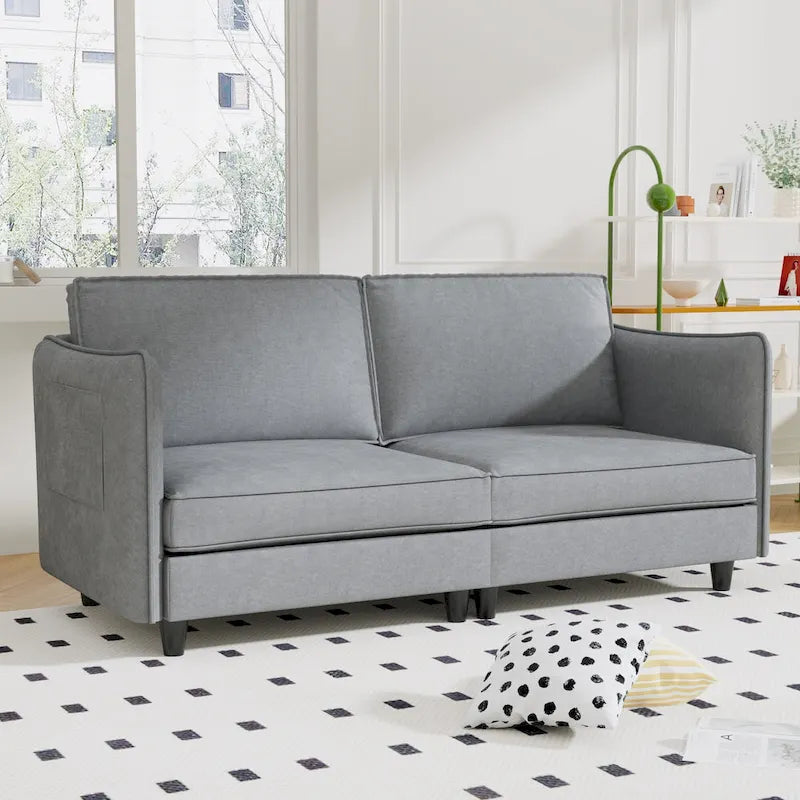 74-Inch Mid-Century Modern Loveseat Sofa for Small Spaces