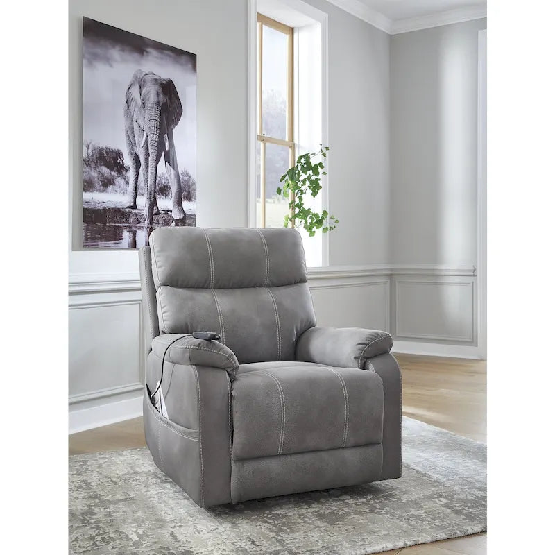 Next-Gen Durapella Power Lift Recliner with Adjustable Headrest and Lumbar Support