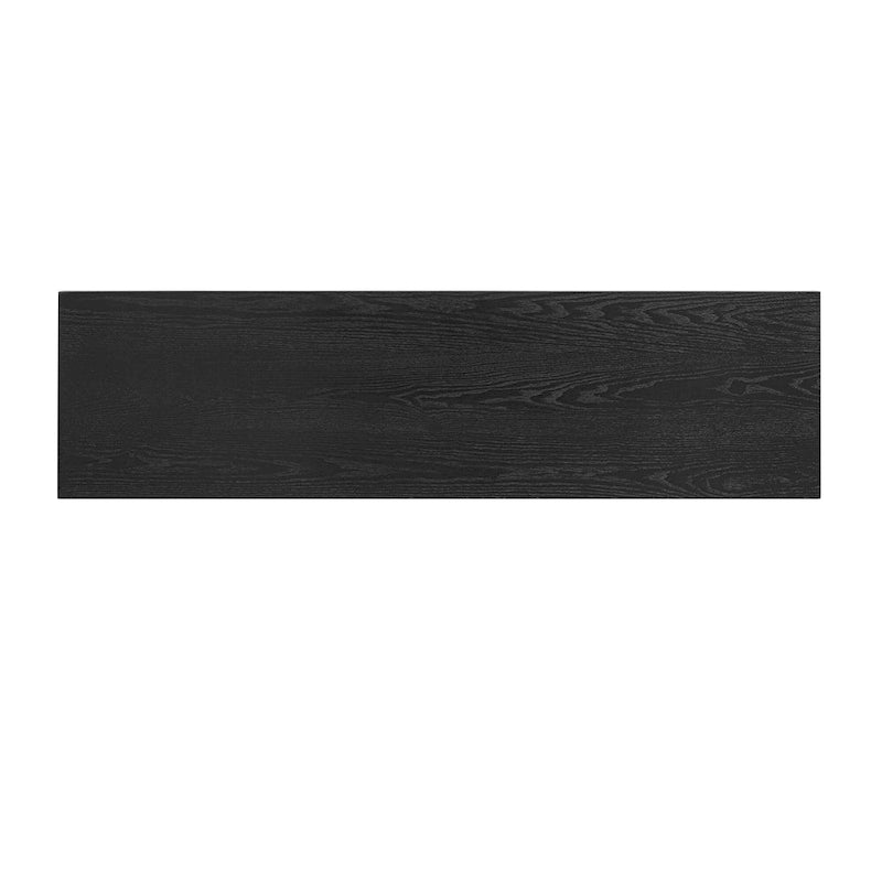 59-Inch Floating-Look Console Table with Ash Wood Veneer and Sculptural Legs