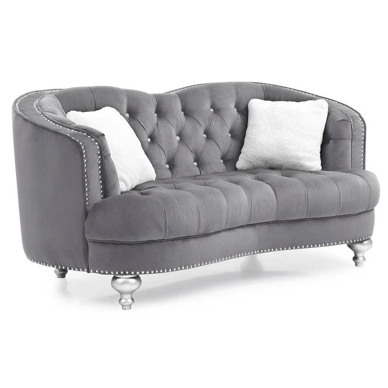 Traditional Loveseat Sofa, 71-Inch