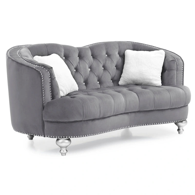 Traditional Loveseat Sofa, 71-Inch