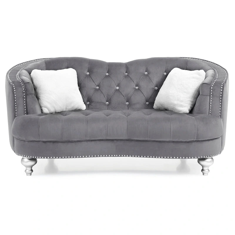 Traditional Loveseat Sofa, 71-Inch