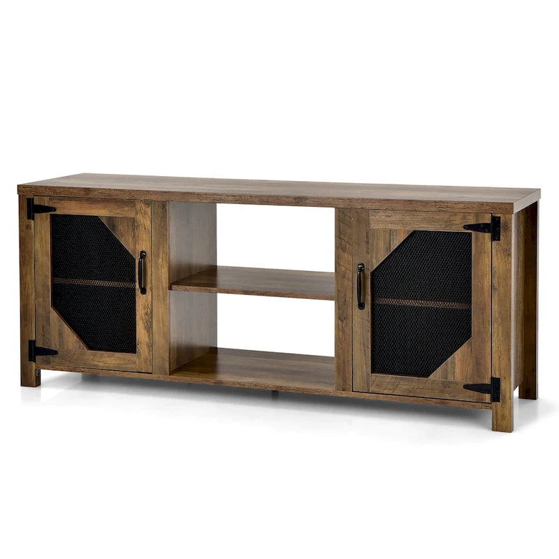 58-Inch TV Stand Entertainment Media Center with Steel Frame for TVs up to 65