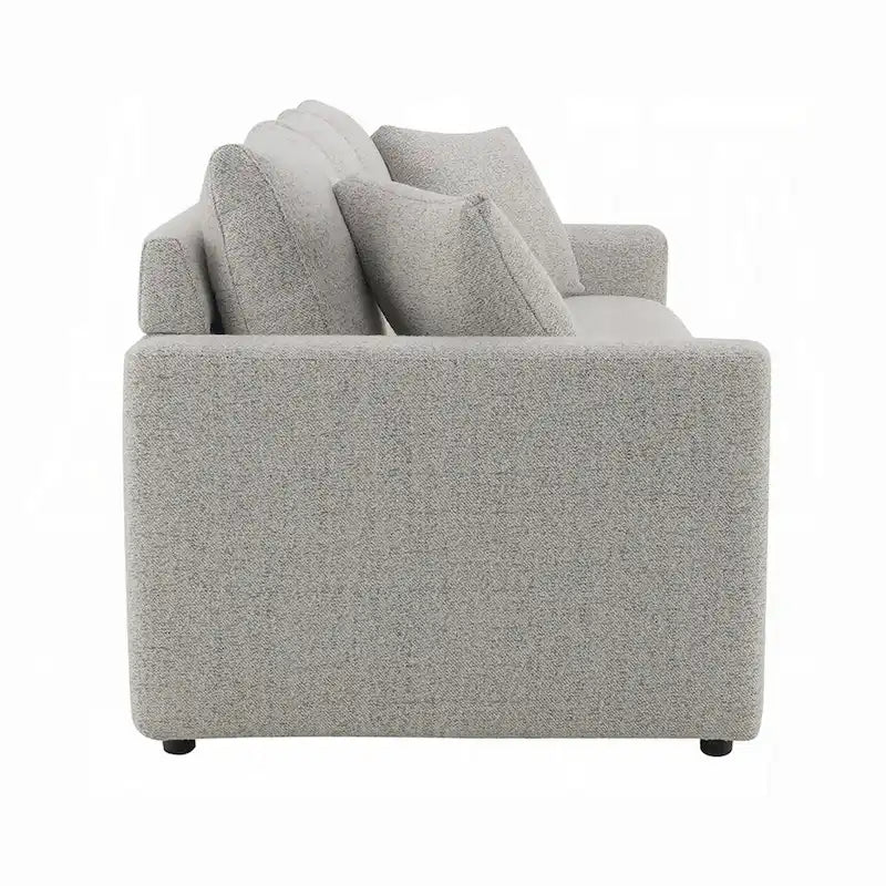 89-Inch Sleeper Sofa with Full Fold-Out Bed, Boucle Fabric and 2 Accent Pillows