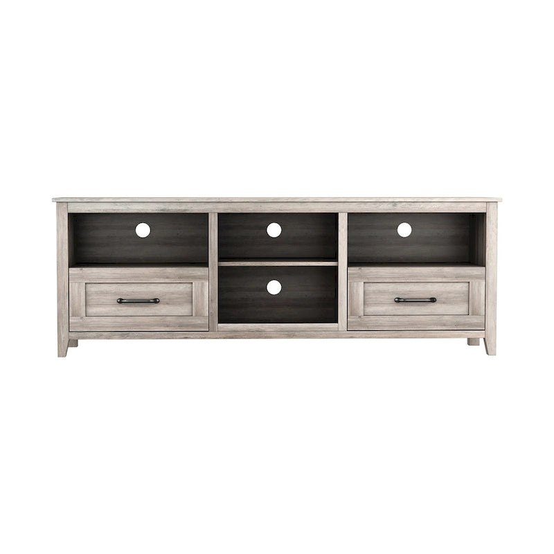 70-Inch TV Stand with 4 Open Compartments and 2 Drawers for TVs up to 60 Inches