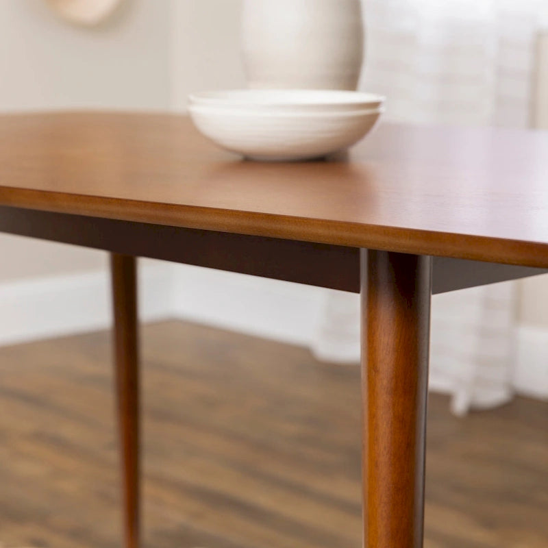 Skara 60-Inch Mid-Century Modern Round Dining Table with Walnut Finish