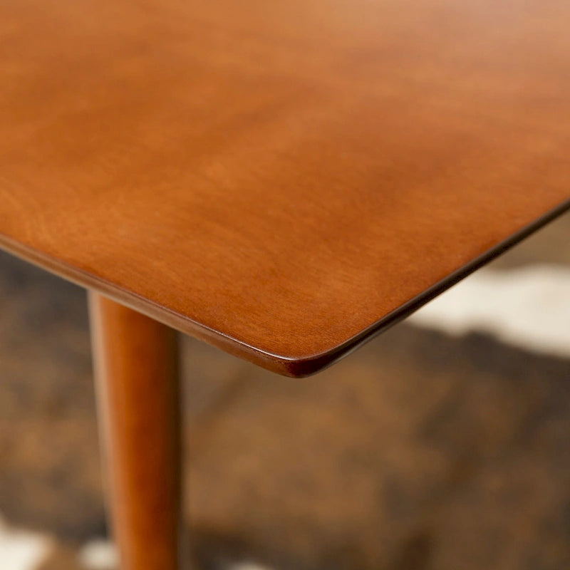60-Inch Mid-Century Modern square dining table Dining Table with Walnut Finish