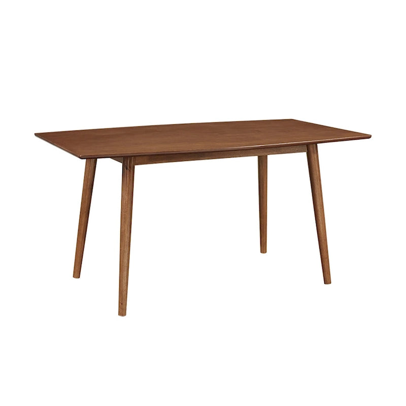 60-Inch Mid-Century Modern square dining table Dining Table with Walnut Finish