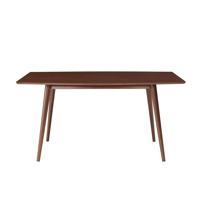 60-Inch Mid-Century Modern square dining table Dining Table with Walnut Finish