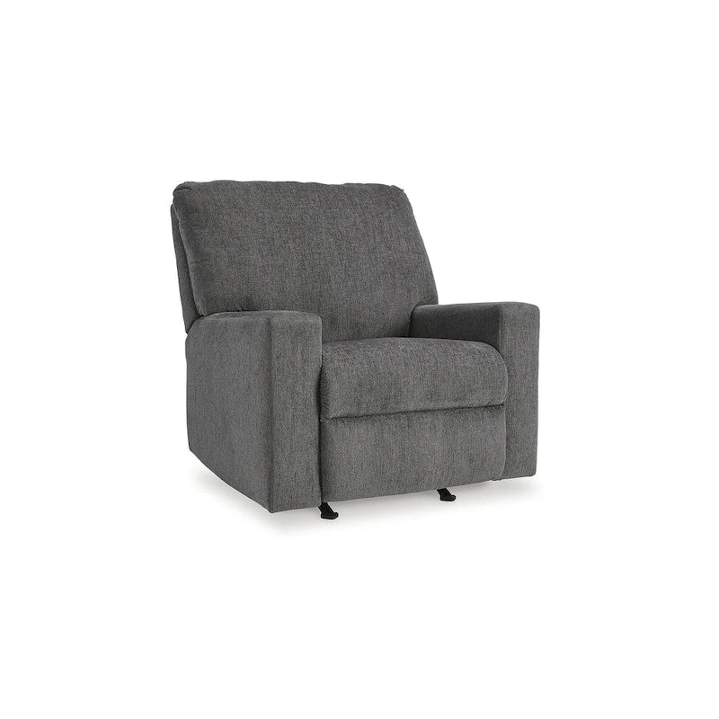 Rannis Rocker Recliner with Plush Cushioning and Pillow Arms