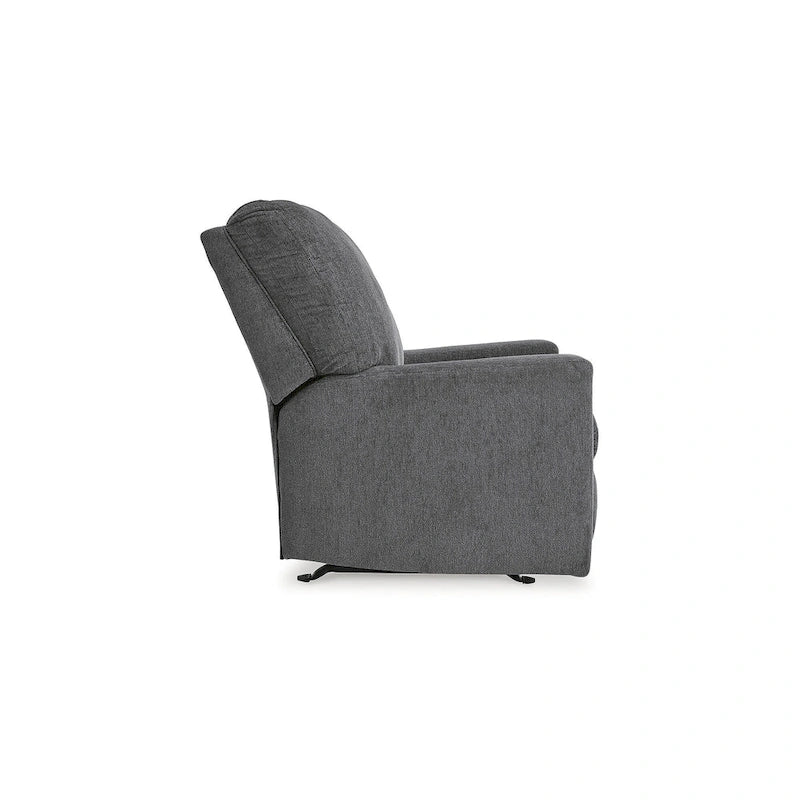 Rannis Rocker Recliner with Plush Cushioning and Pillow Arms