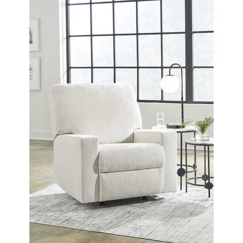 Rannis Rocker Recliner with Plush Cushioning and Pillow Arms