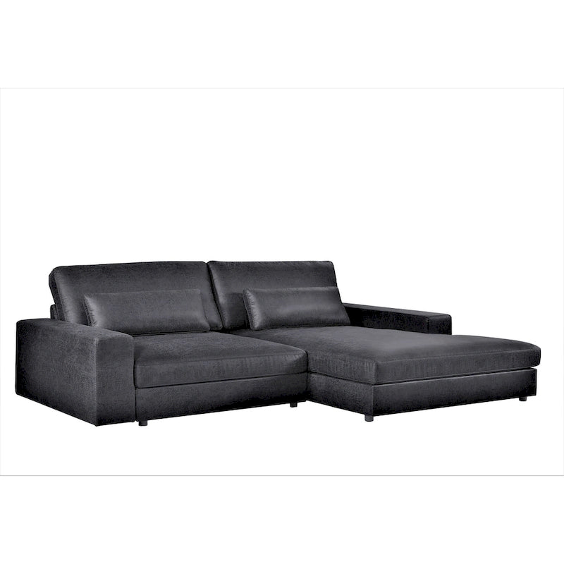 105-Inch Oversize Corduroy Sectional Sofa with Facing Seats