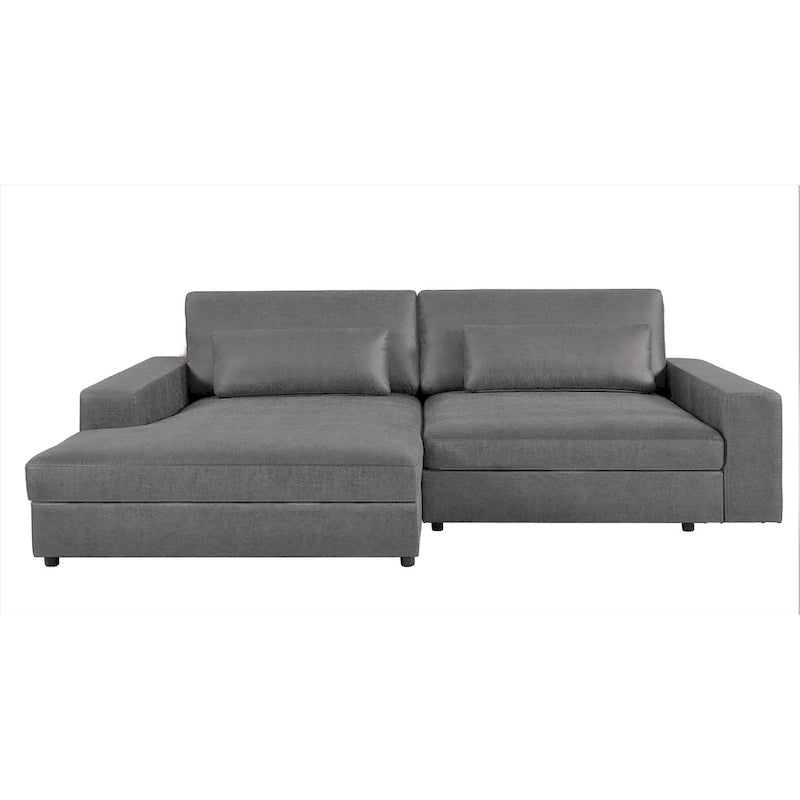 105-Inch Oversize Corduroy Sectional Sofa with Facing Seats