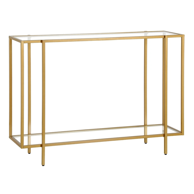 Vireo Round Accent Table with Geometric Base, 42-Inch