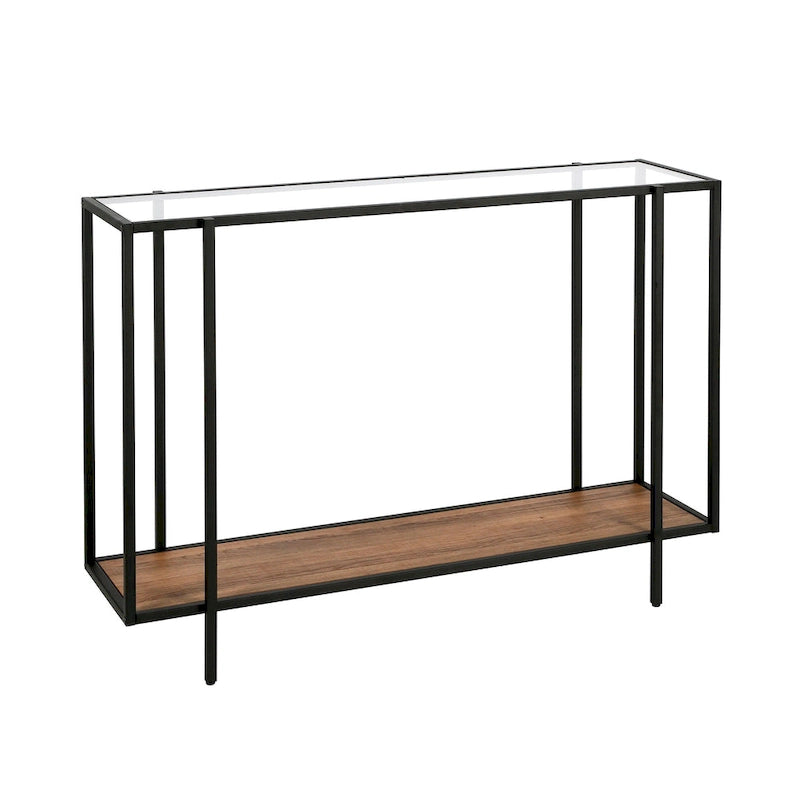 Vireo Round Accent Table with Geometric Base, 42-Inch