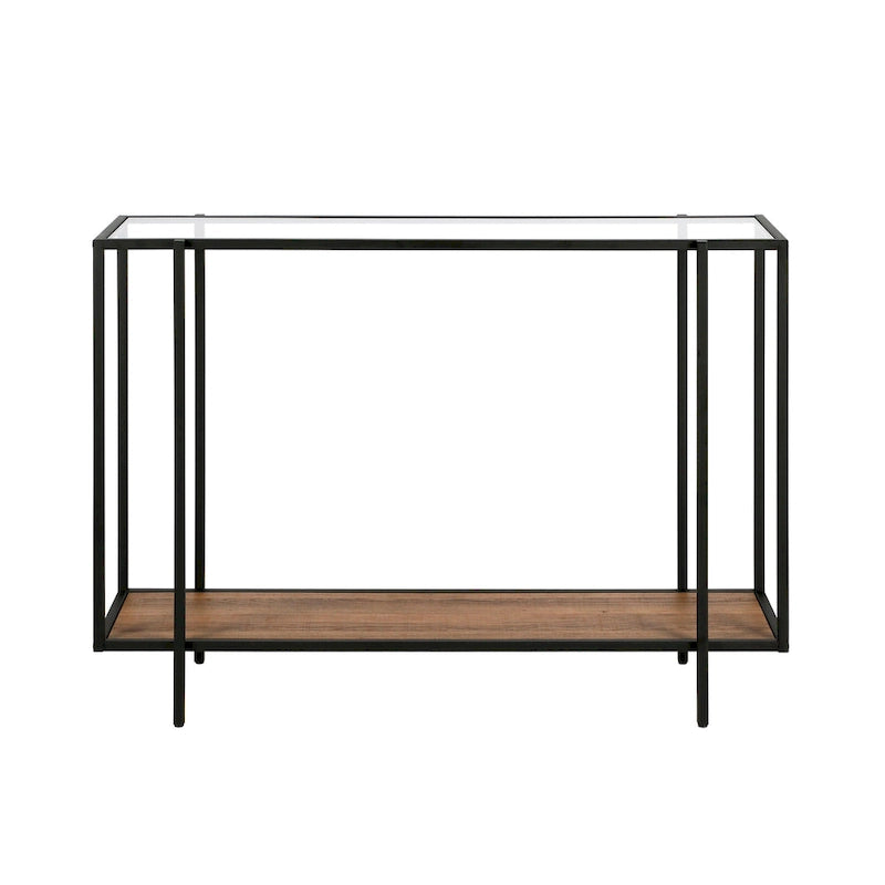Vireo Round Accent Table with Geometric Base, 42-Inch
