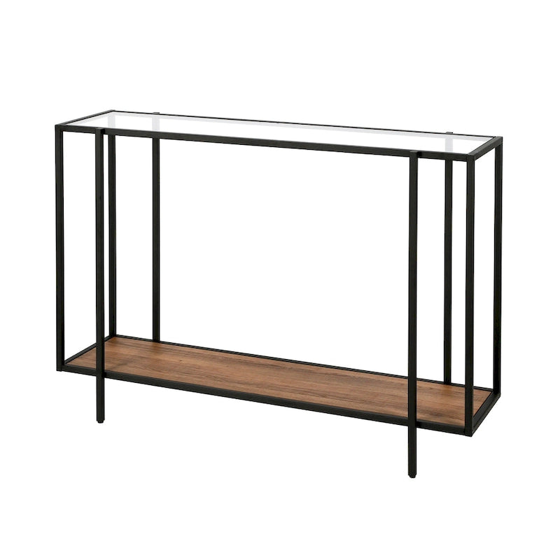 Vireo Round Accent Table with Geometric Base, 42-Inch