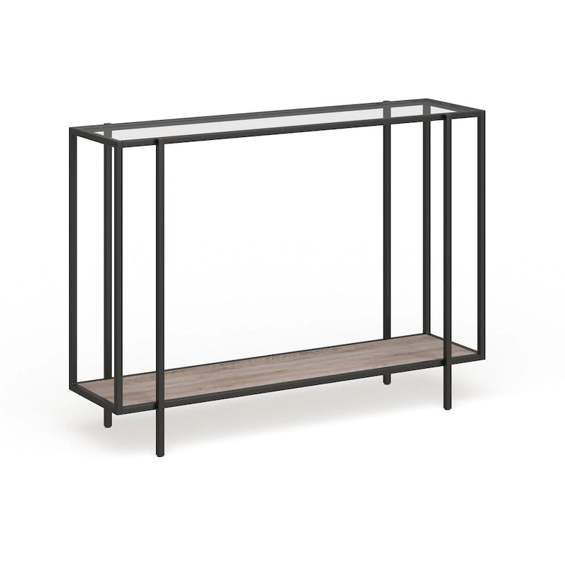 Vireo Round Accent Table with Geometric Base, 42-Inch