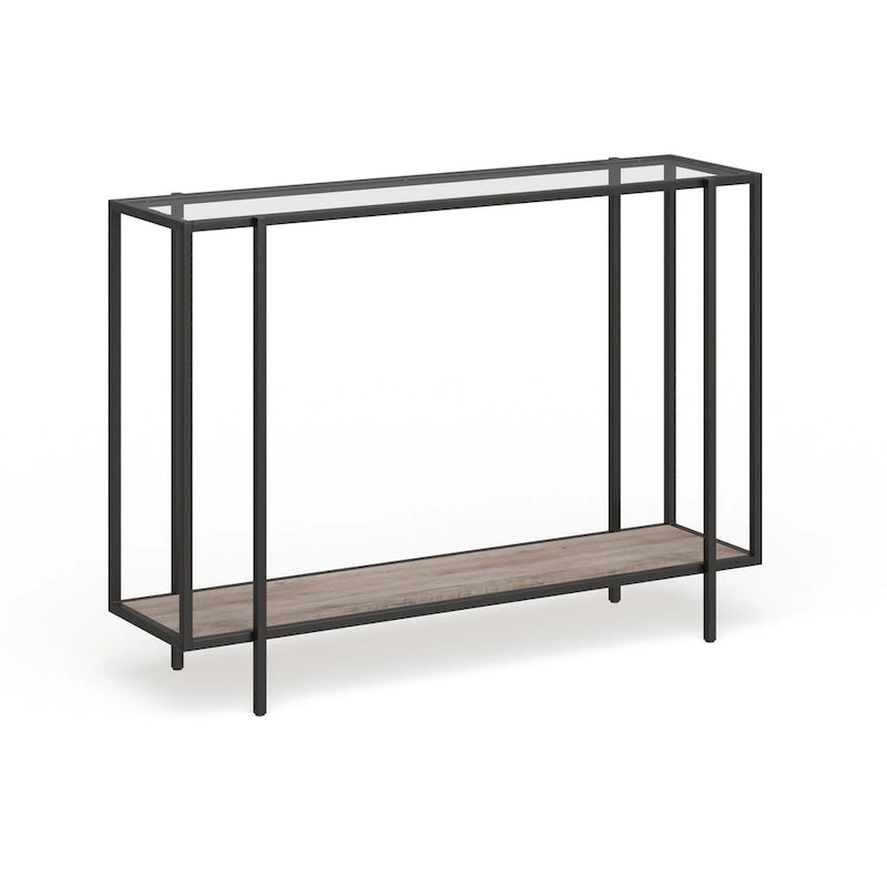 Vireo Round Accent Table with Geometric Base, 42-Inch