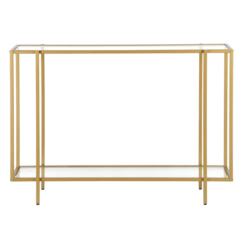 Vireo Round Accent Table with Geometric Base, 42-Inch