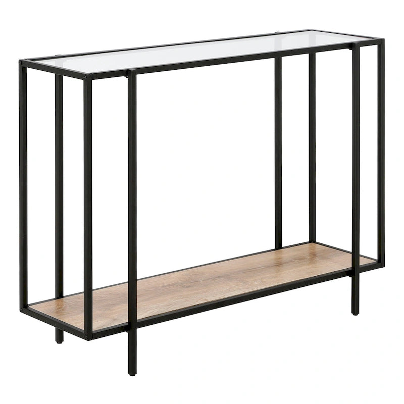 Vireo Round Accent Table with Geometric Base, 42-Inch
