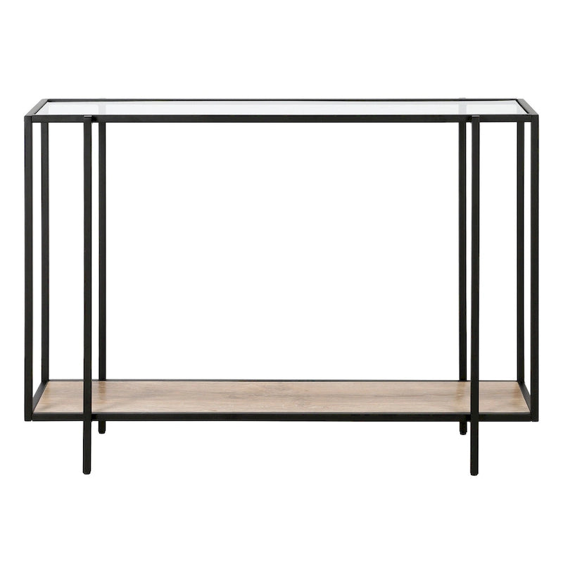 Vireo Round Accent Table with Geometric Base, 42-Inch