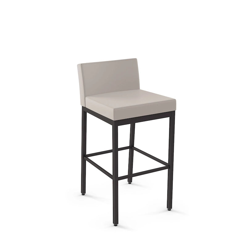 Counter Height Bar Stool with Welded Metal Frame and Scratch-Resistant Finish