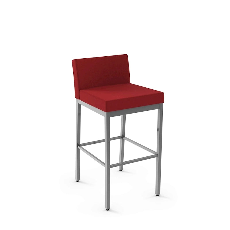 Counter Height Bar Stool with Welded Metal Frame and Scratch-Resistant Finish