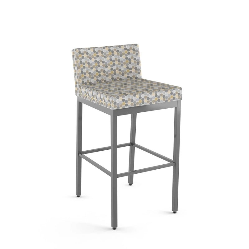 Counter Height Bar Stool with Welded Metal Frame and Scratch-Resistant Finish