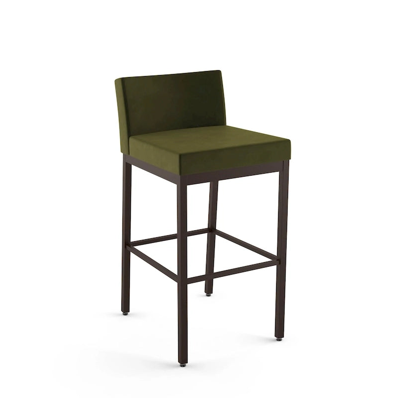 Counter Height Bar Stool with Welded Metal Frame and Scratch-Resistant Finish