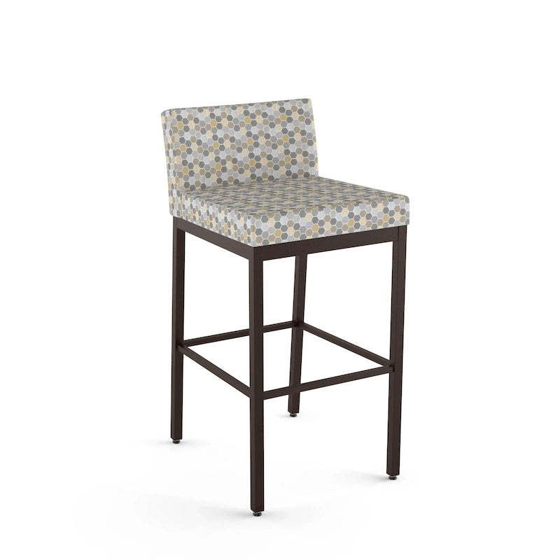 Counter Height Bar Stool with Welded Metal Frame and Scratch-Resistant Finish