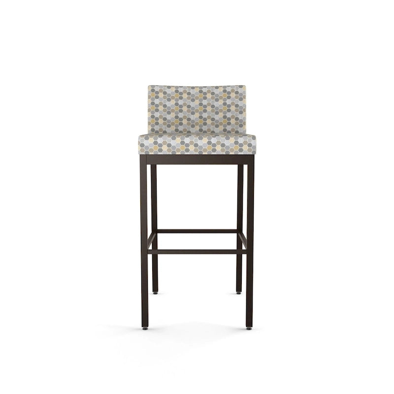 Counter Height Bar Stool with Welded Metal Frame and Scratch-Resistant Finish