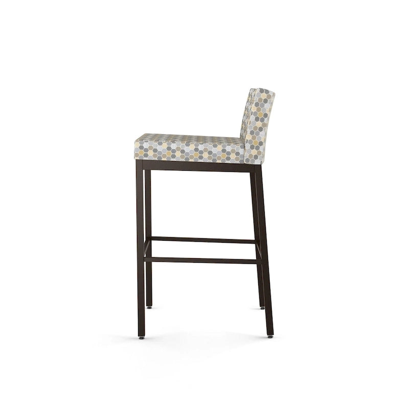 Counter Height Bar Stool with Welded Metal Frame and Scratch-Resistant Finish