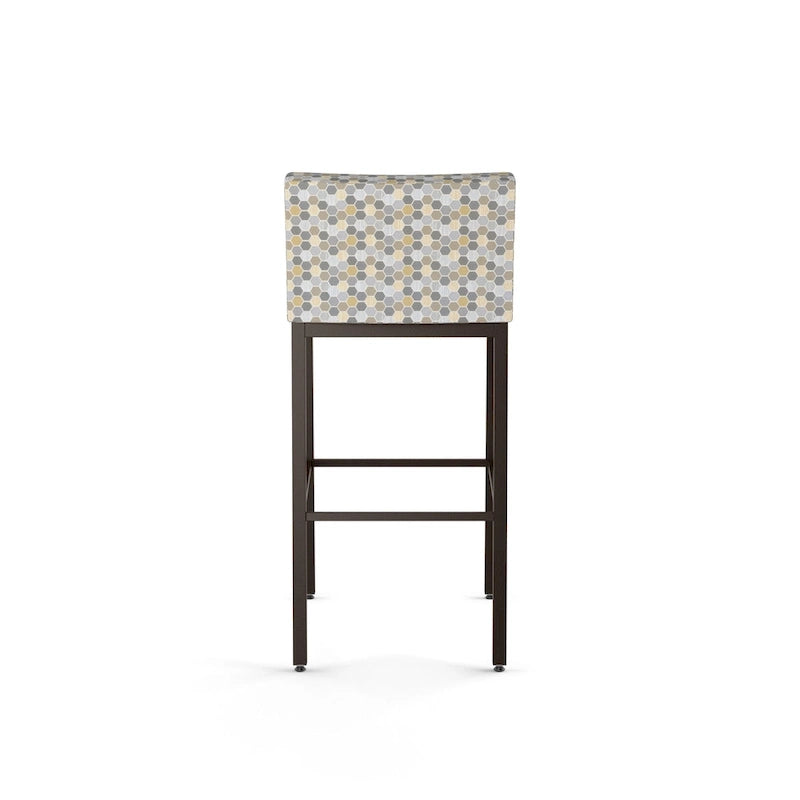Counter Height Bar Stool with Welded Metal Frame and Scratch-Resistant Finish