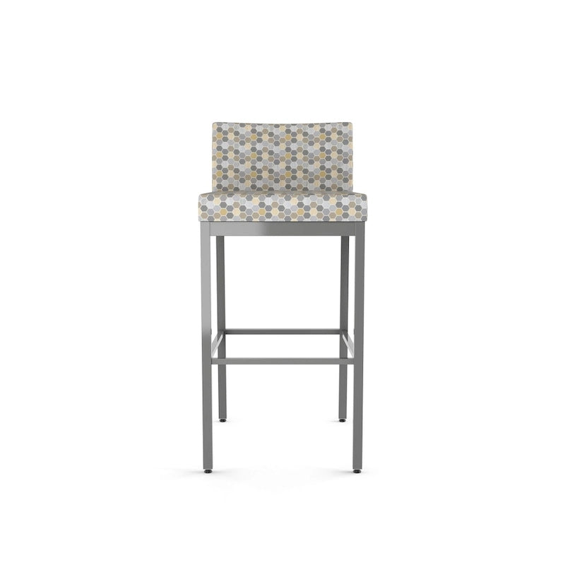 Counter Height Bar Stool with Welded Metal Frame and Scratch-Resistant Finish