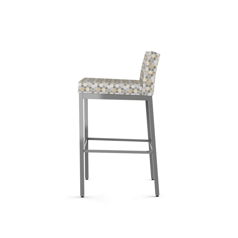 Counter Height Bar Stool with Welded Metal Frame and Scratch-Resistant Finish