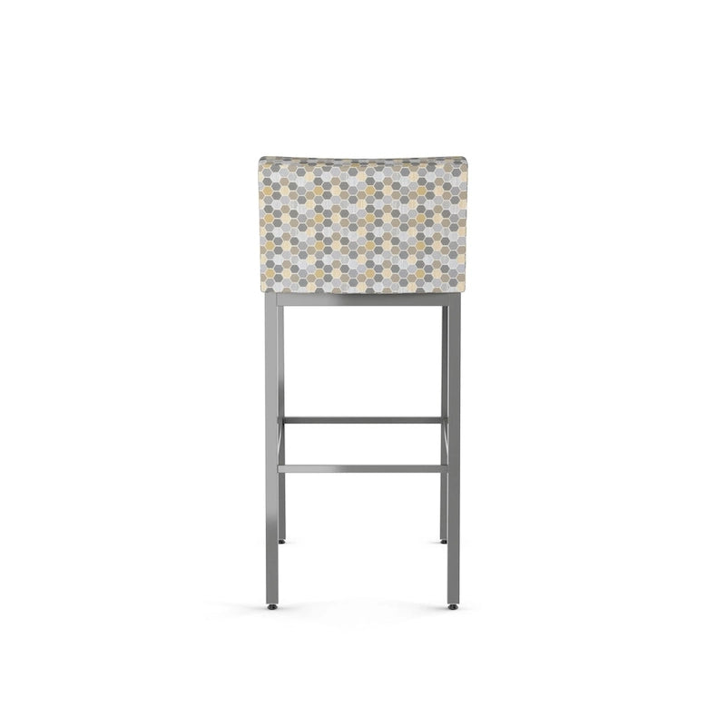 Counter Height Bar Stool with Welded Metal Frame and Scratch-Resistant Finish