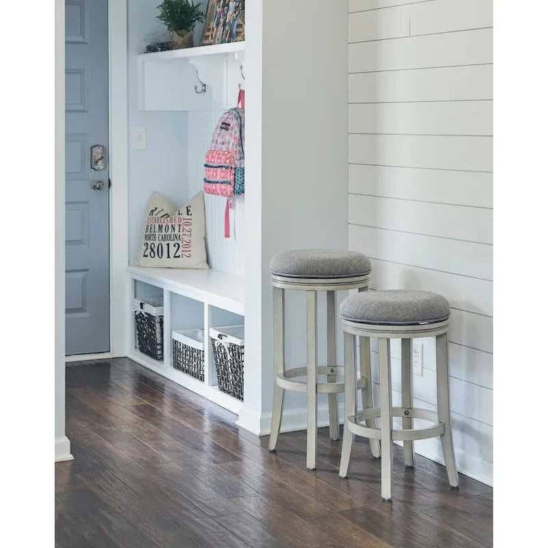 26-Inch Counter Height Swivel Bar Stool with Upholstered Seat