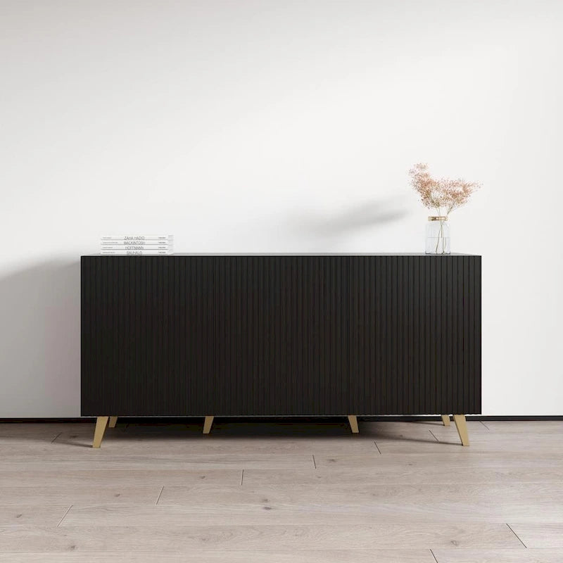 Modern 3D Effect Sideboard Cabinet with Matte Finish