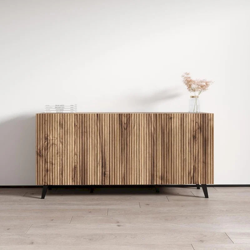 Modern 3D Effect Sideboard Cabinet with Matte Finish
