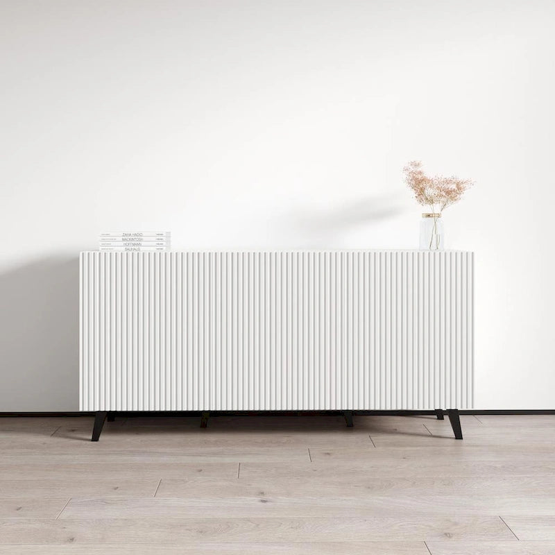 Modern 3D Effect Sideboard Cabinet with Matte Finish