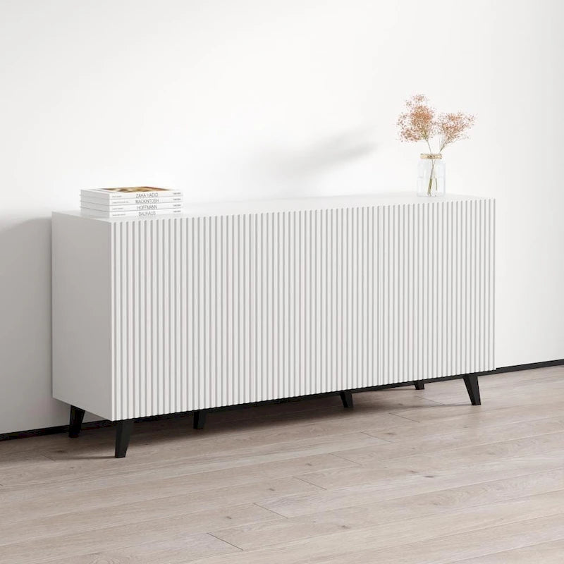 Modern 3D Effect Sideboard Cabinet with Matte Finish