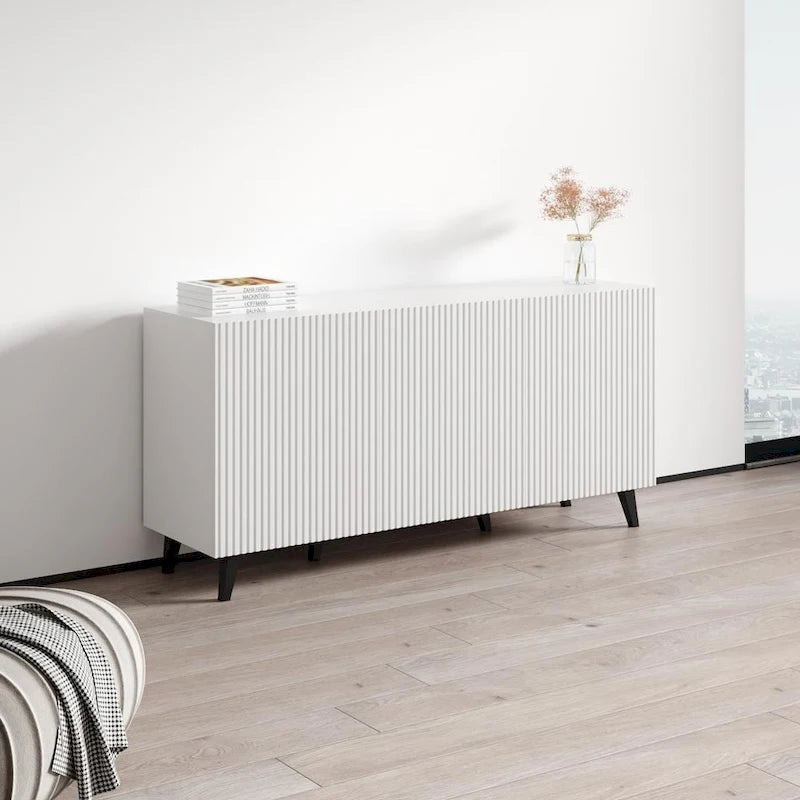 Modern 3D Effect Sideboard Cabinet with Matte Finish