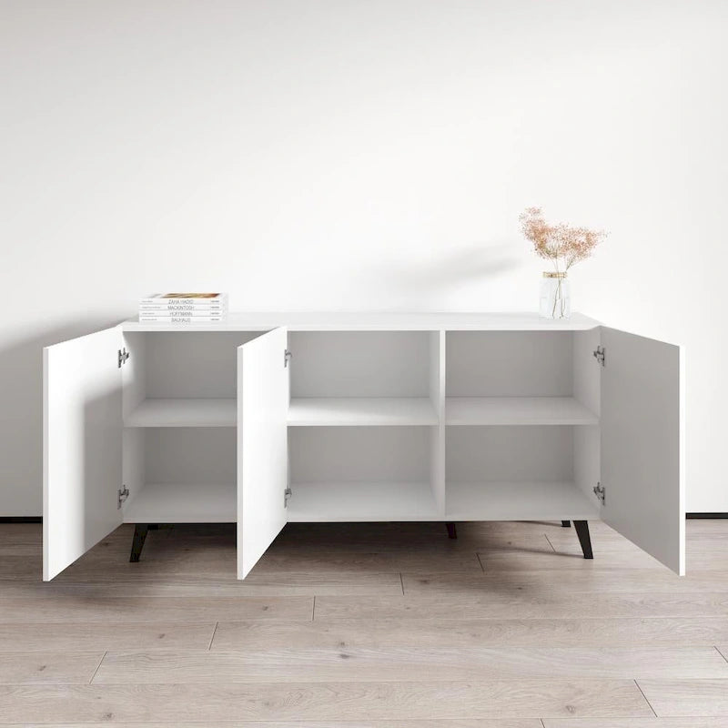 Modern 3D Effect Sideboard Cabinet with Matte Finish