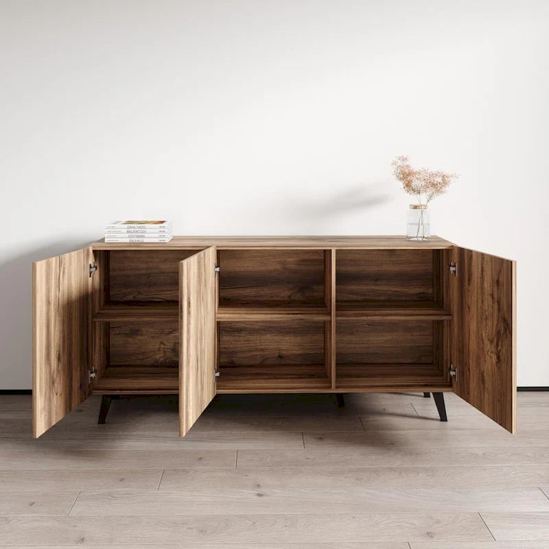 Modern 3D Effect Sideboard Cabinet with Matte Finish